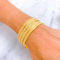 Brilliant Lustrous 22k Gold Dotted Bangles
