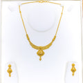 Fascinating Fanned 22k Gold Necklace Set