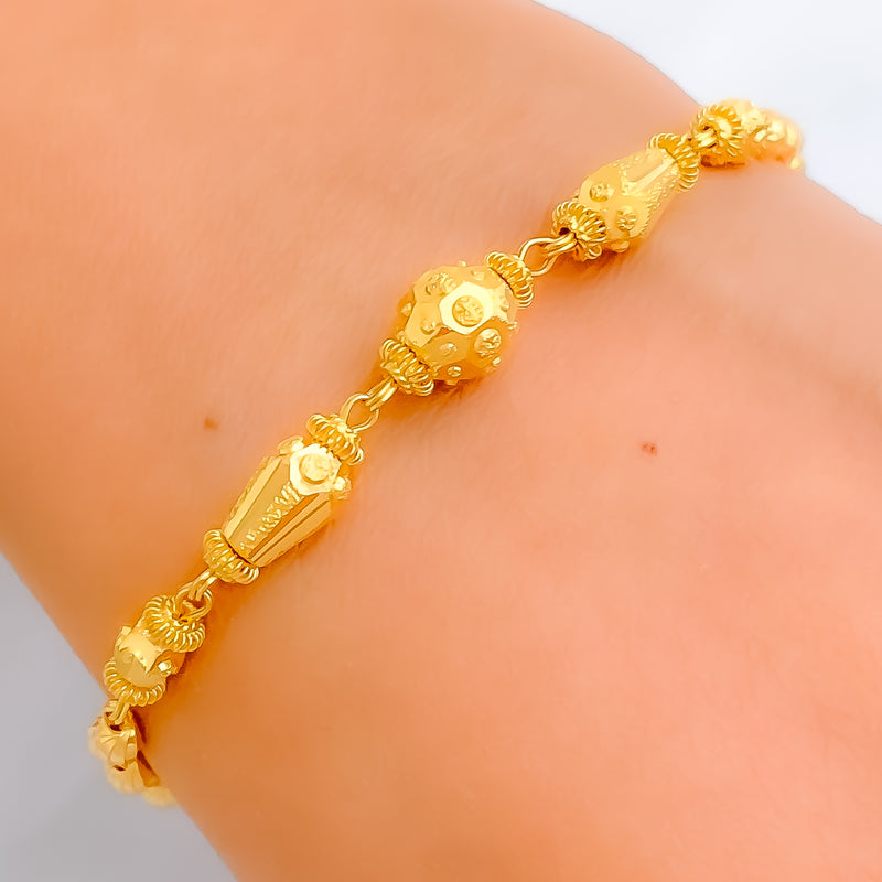 Charming Classic 22k Gold Bracelet