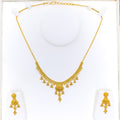 Eclectic Tasseled 22k Gold Necklace Set 