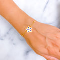 Decorative Star 21k Gold Bracelet
