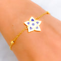 Decorative Star 21k Gold Bracelet