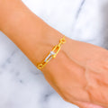 Majestic Charming 21k Gold CZ Bracelet