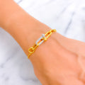 Majestic Charming 21k Gold CZ Bracelet