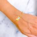 Fancy Butterfly 21k Gold Bracelet
