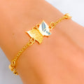 Fancy Butterfly 21k Gold Bracelet
