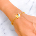 Fancy Butterfly 21k Gold Bracelet