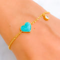 Lush Decorative 21k Gold CZ Bracelet