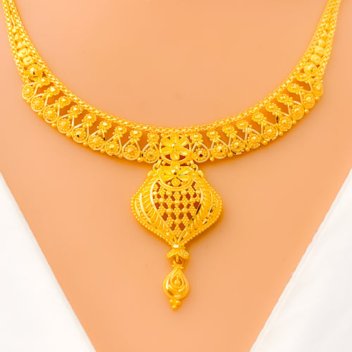 Rare Bespoke Golden 22k Gold Necklace Set 