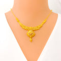Fascinating Fanned 22k Gold Necklace Set