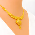 Fascinating Fanned 22k Gold Necklace Set