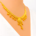 Eclectic Tasseled 22k Gold Necklace Set 