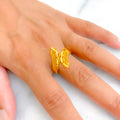 Noble Shimmering 22K Gold Ring