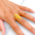 Rich Elongated 22K Gold Ring