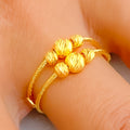 Trendy Beadwork 22K Gold Ring