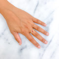 Ethereal Lovely 22k Gold CZ Ring