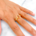 Ethereal Lovely 22k Gold CZ Ring