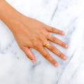 Vibrant Tasteful 22k Gold CZ Ring