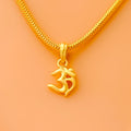 Petite Classy 22k Gold OM Pendant