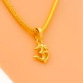 Petite Classy 22k Gold OM Pendant