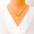 Charming Engraved 22k Gold OM Pendant