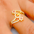 Adorned Luminous 22k Gold CZ Ring