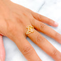Adorned Luminous 22k Gold CZ Ring