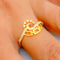 Stylish Attractive 22k Gold CZ Ring