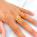Stylish Attractive 22k Gold CZ Ring