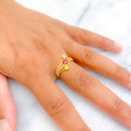 Dazzling Ethereal 22k Gold CZ Ring