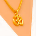 Radiant Vibrant 22k Gold OM Pendant