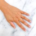 Charming Alluring 22k Gold CZ Ring