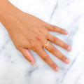 Brilliant Sophisticated 22k Gold CZ Ring