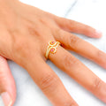 Brilliant Sophisticated 22k Gold CZ Ring