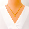 Sleek Ethereal 22k Gold OM Pendant