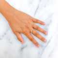 Tasteful Glowing 22k Gold CZ Ring