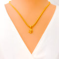 Sleek Ethereal 22k Gold OM Pendant