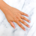 Glowing Fashionable 22k Gold CZ Ring