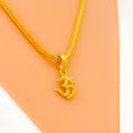 Sleek Ethereal 22k Gold OM Pendant