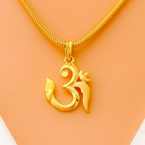 Bold Timeless 22k Gold OM Pendant