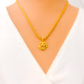 Slender Posh 22k Gold OM Pendant