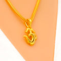 Slender Posh 22k Gold OM Pendant