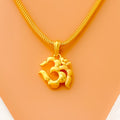 Bright Stylish 22k Gold OM Pendant