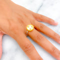 Elegant Sparkling 18K Gold + Diamond Statement Ring