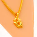 Bright Stylish 22k Gold OM Pendant