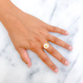 Bold Gorgeous 18K Gold + Diamond Statement Ring