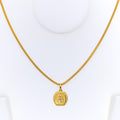 Charming Engraved 22k Gold OM Pendant