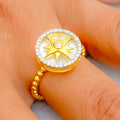 Bold Gorgeous 18K Gold + Diamond Statement Ring