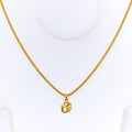 Lightweight Adorned 22k Gold OM Pendant