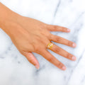 Dazzling Vibrant 22k Gold CZ Ring